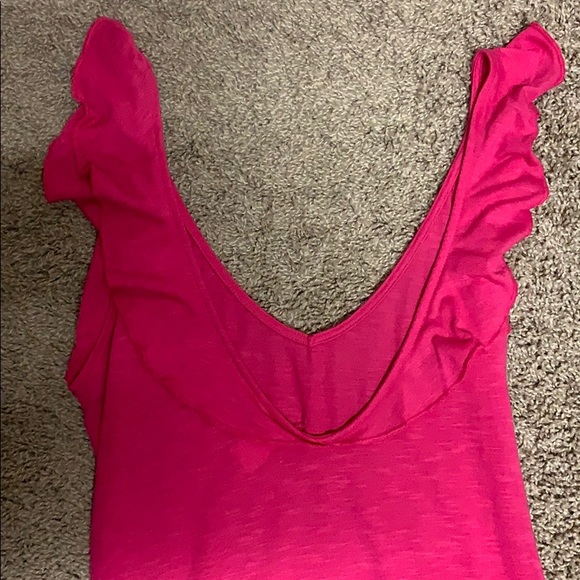 Venus Pink/Coral Flounced Back Swim Coverup Small - Picture 4 of 4